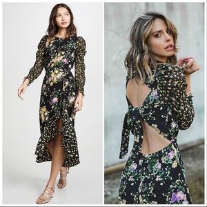 For Love and Lemons Ross Floral Midi Dress Large